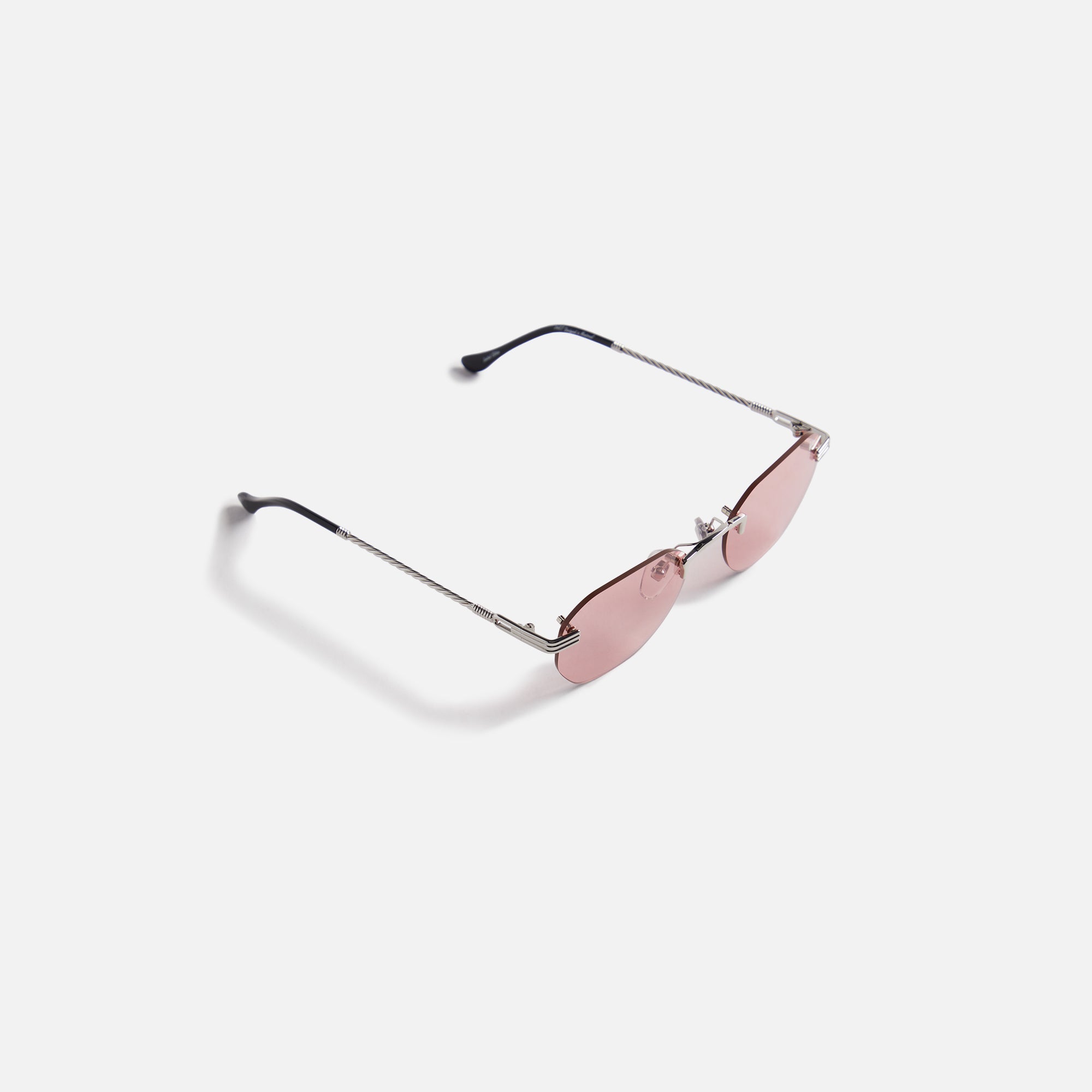 Vintage Frames Detroit Player Drill Mount 24Kt White Gold - Blossom Pink
