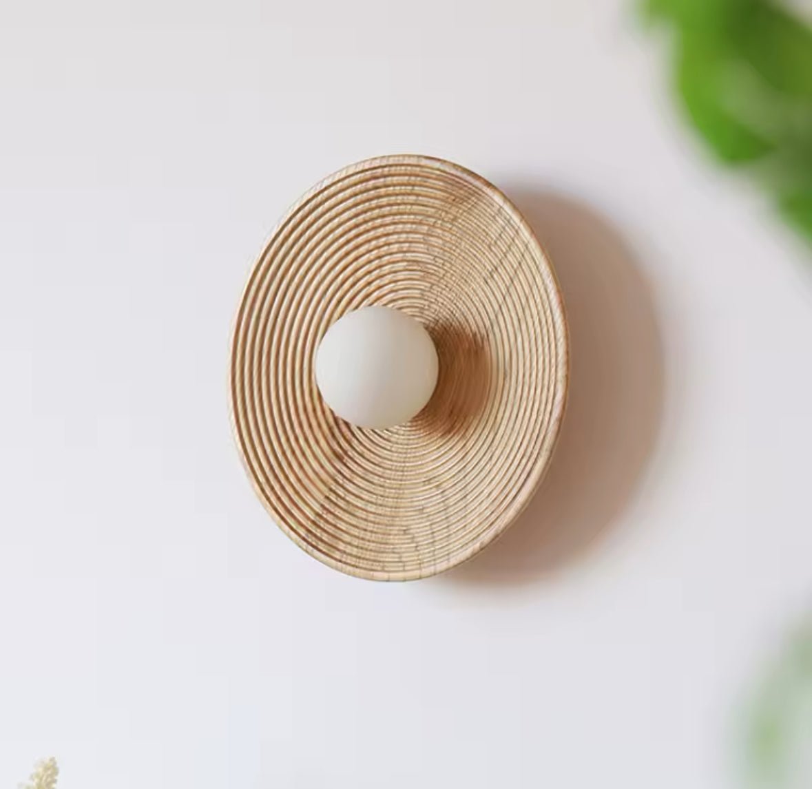 Rustic Woven Wall Sconce with Warm Ambient Glow