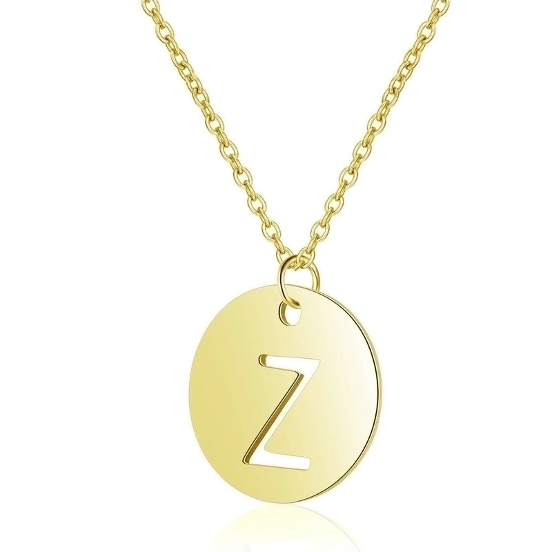 Minimalist Letter Stainless Steel Titanium Steel Plating Chain Gold Plated Pendant Necklace