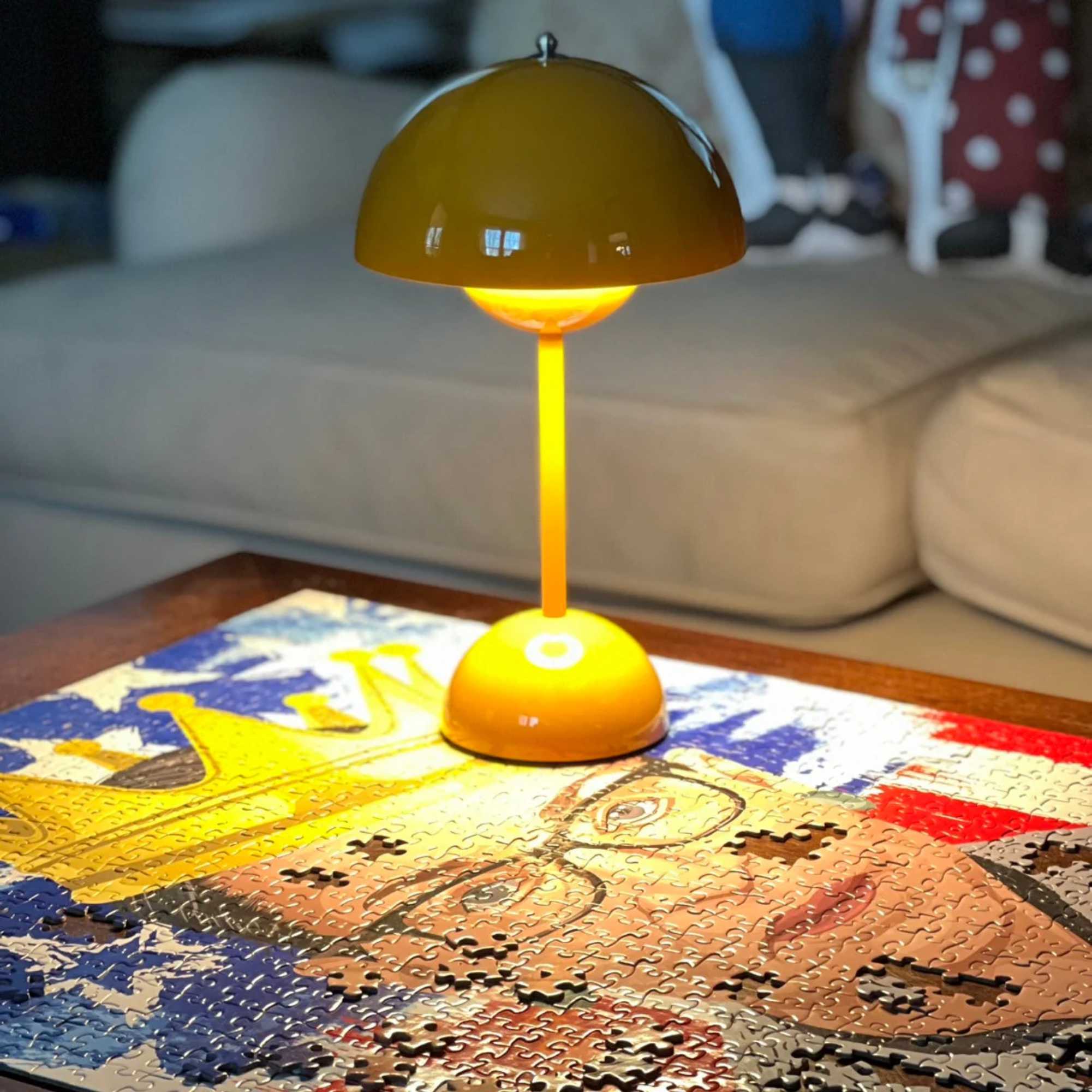 VP9 Portable Table Lamp. mustard