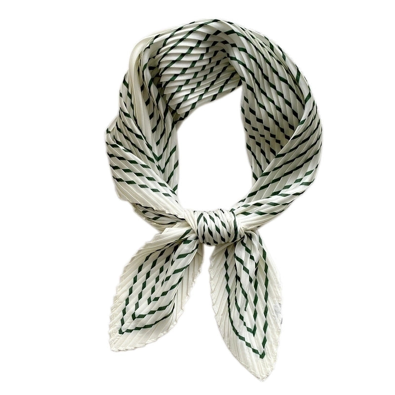 Women's Sweet Color Block Polyester Printing Silk Scarf