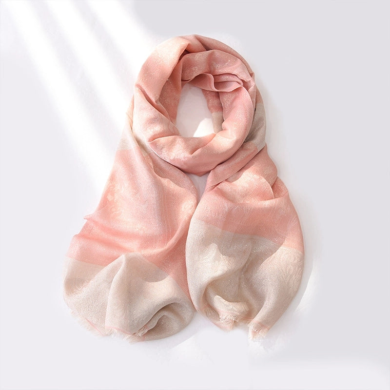 Women's Ethnic Style Minimalist Solid Color Polyester Silk Scarf