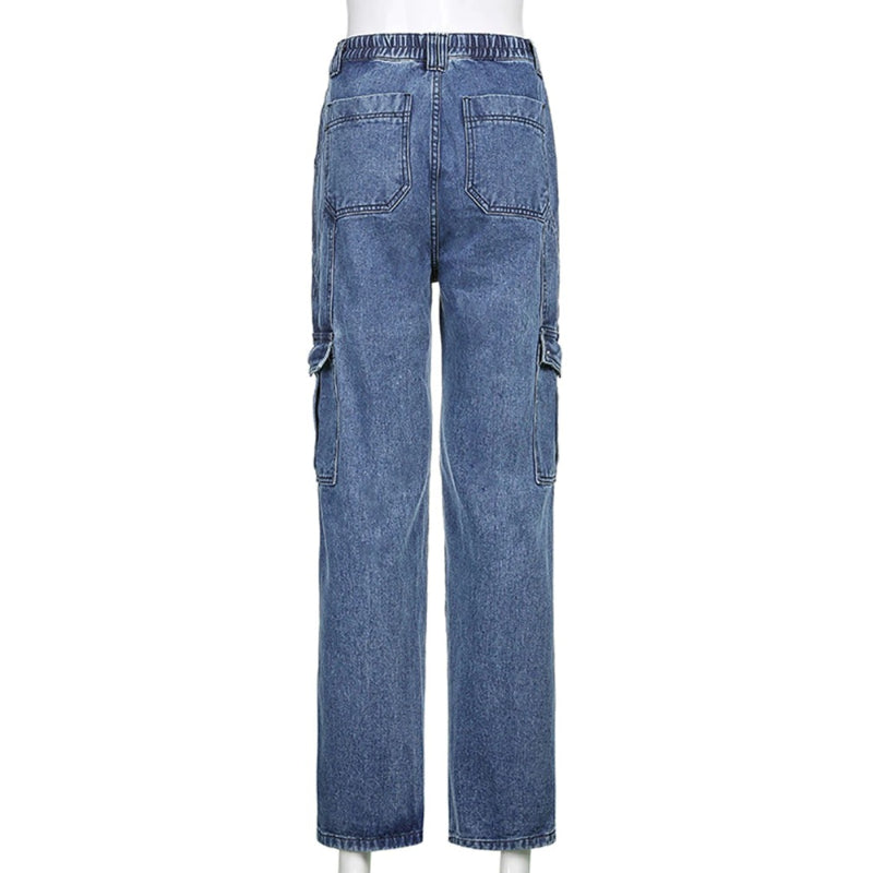 Patchwork Streetwear Baggy Jeans For Women