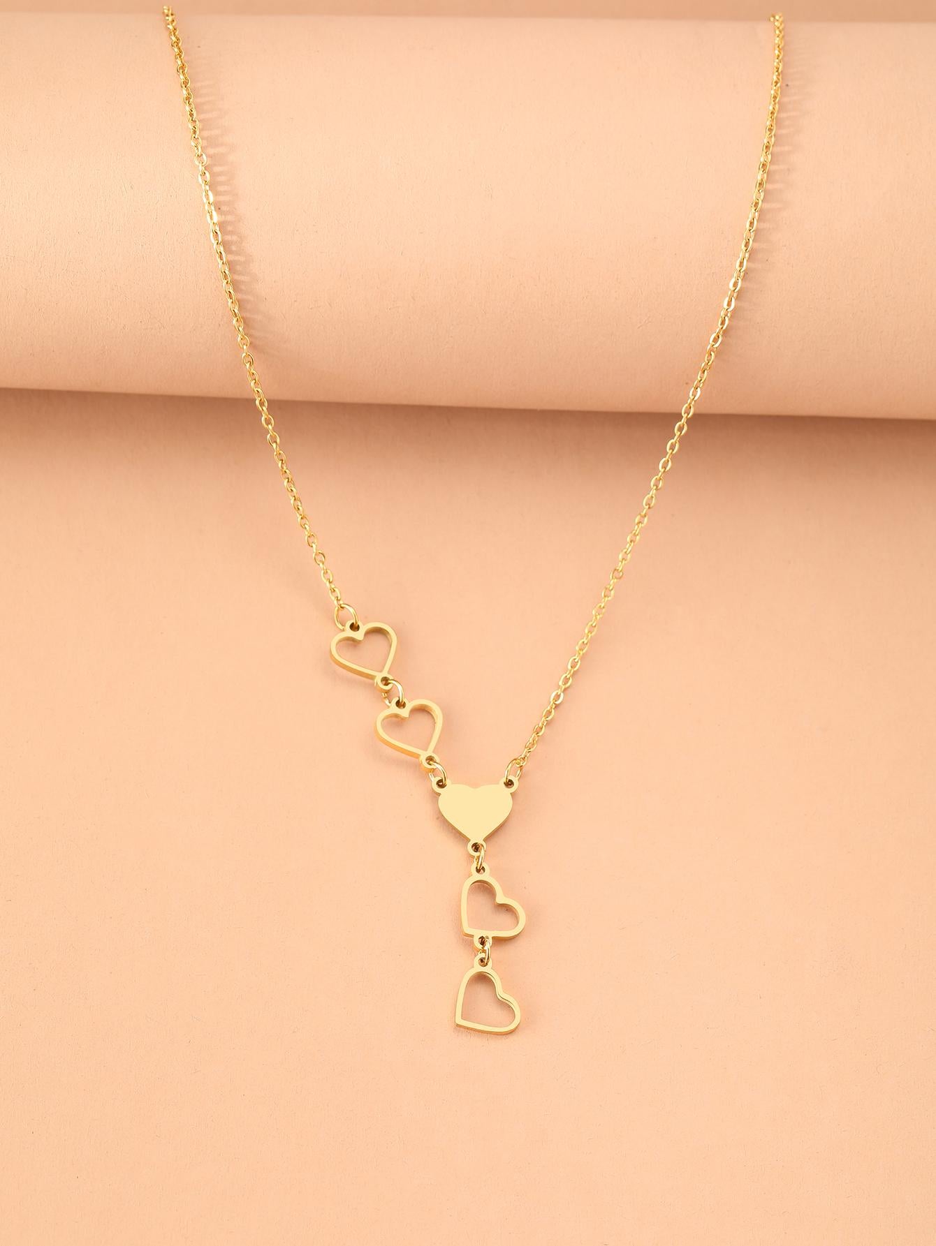 Stainless Steel Light Luxury Delicate Heart Pendant(High Quality)