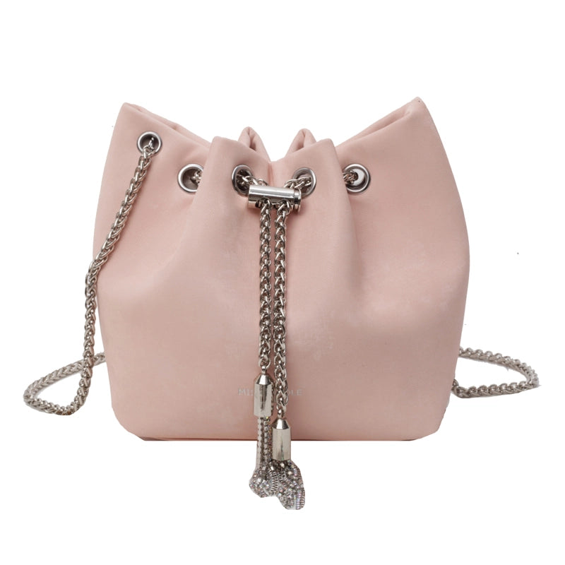 Women's Medium Pu Leather Solid Color Classic Style Streetwear String Crossbody Bag