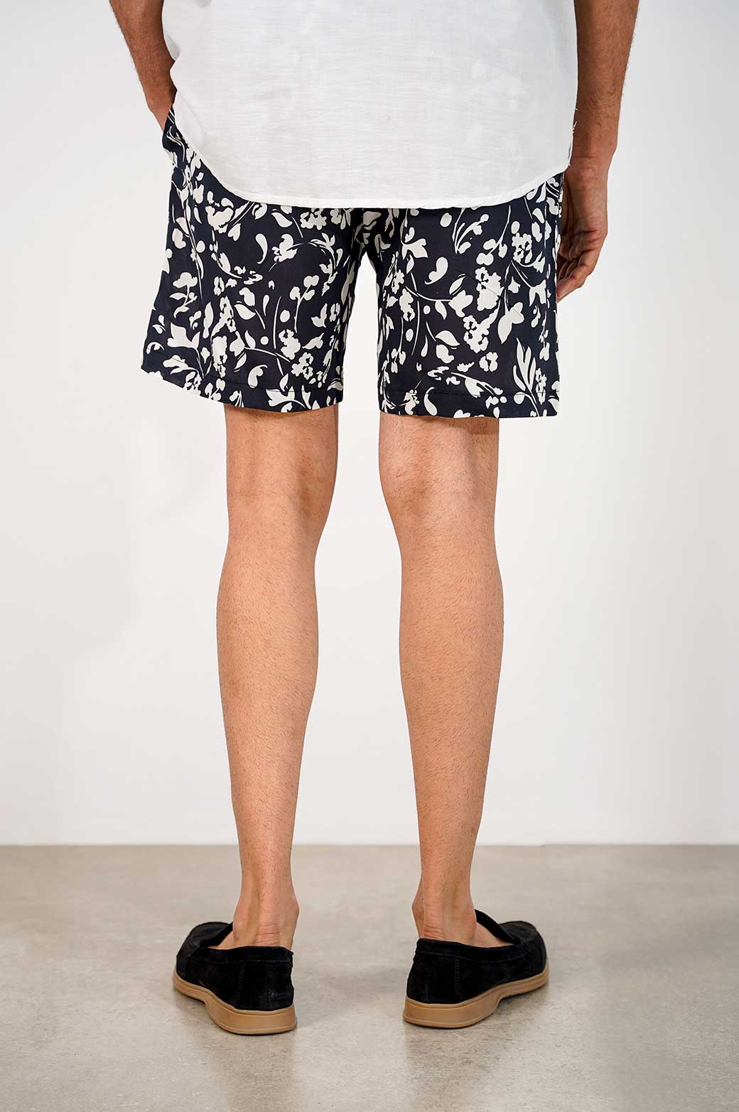 PRINTED DRAWSTRING SHORTS