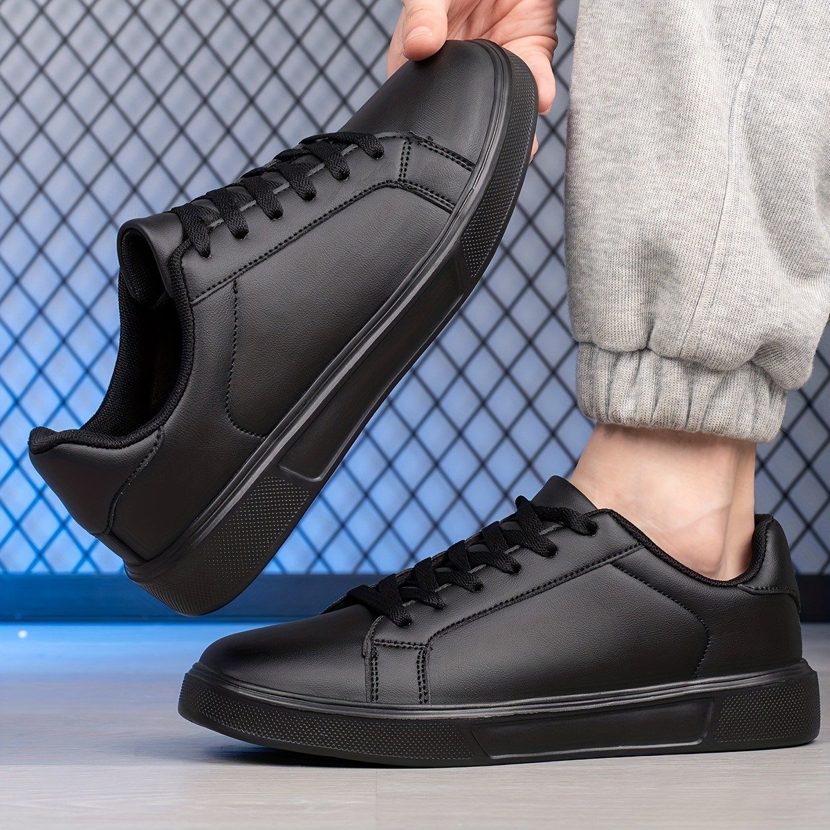 Men'S Black Casual Lightweight Sports Shoes