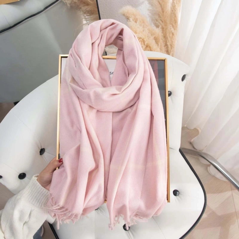 Women's Modern Style Classic Style Lattice Polyester Scarf