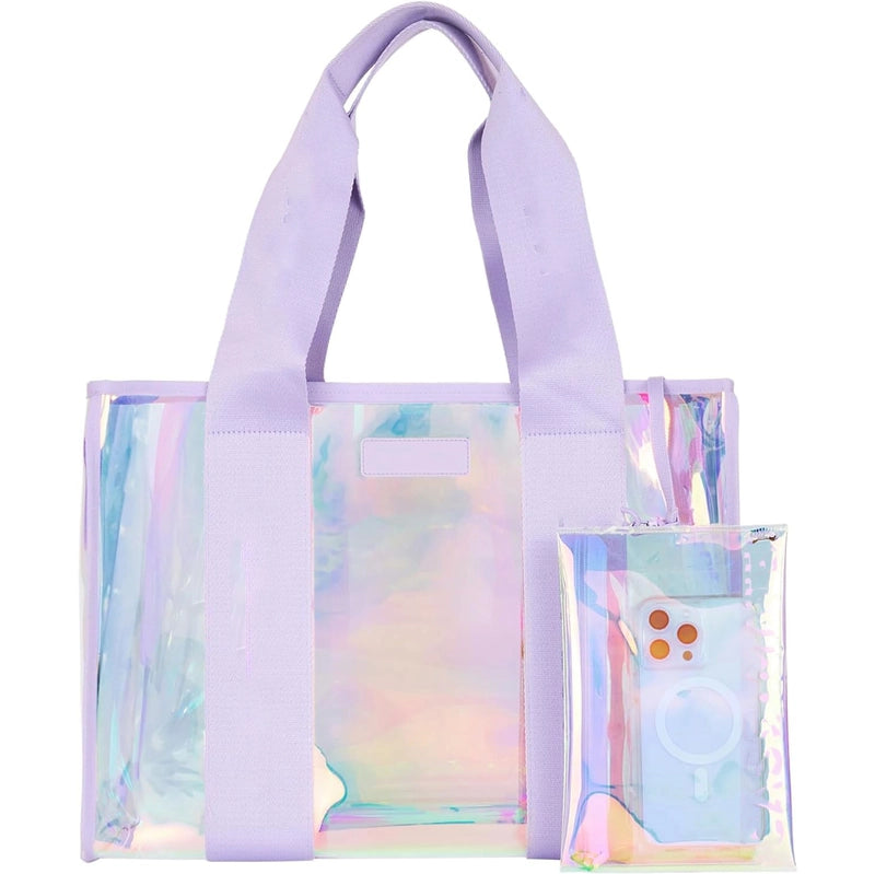 Women's PVC Square Basic Square Open Handbag Beach Bag