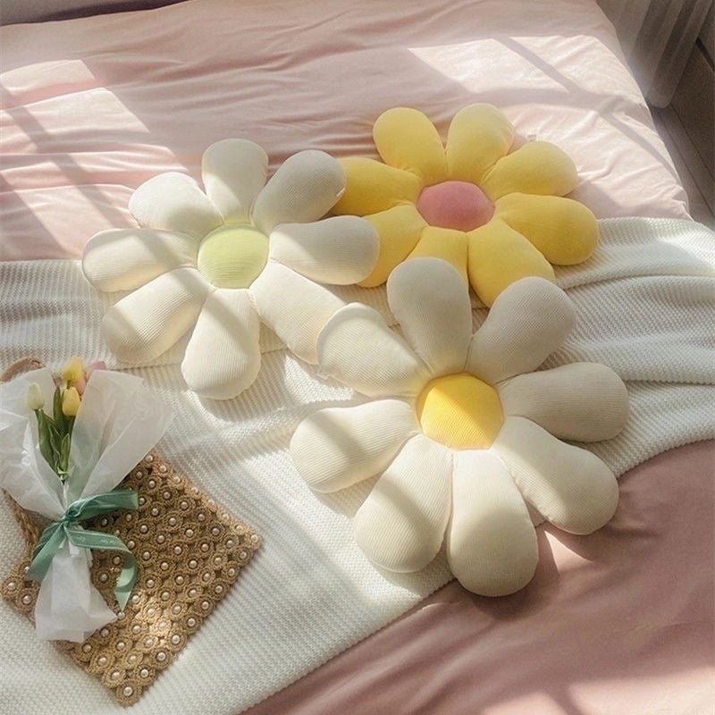Pastoral Solid Color Plush Seat Cushion