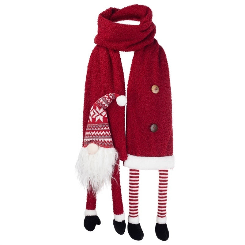 Winter Scarf New Christmas Gift Nordic Faceless Santa Claus Scarf Christmas Decorations