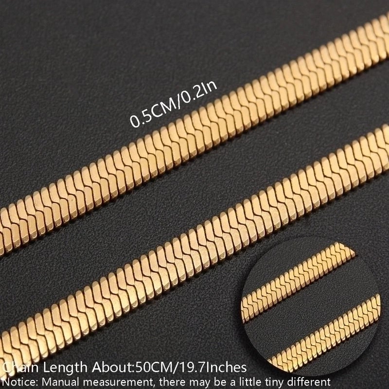 Minimalist Solid Color 304 Stainless Steel White Gold Plated Gold Plated Chain Necklace