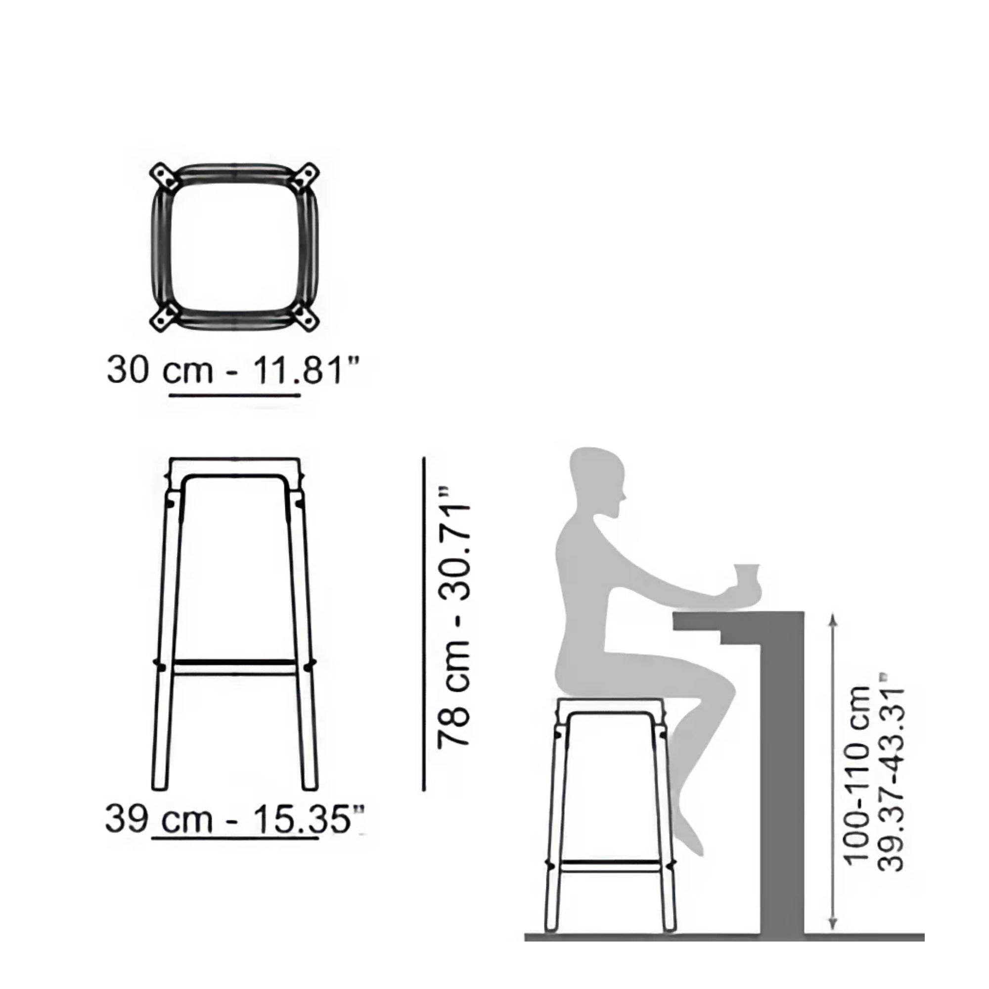 refurbished | Magis Steelwood Bar Stool