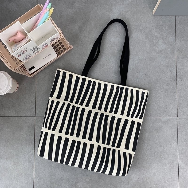 Women's Large Canvas Color Block Streetwear Square Zipper Shoulder Bag