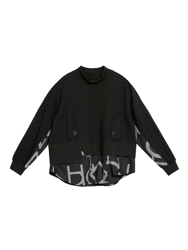Original Split-Joint False Two Sweatshirt Tops