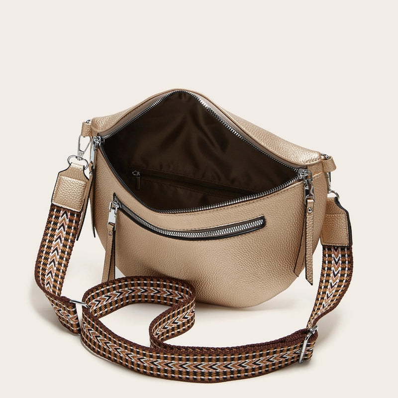 Women's Streetwear Solid Color Pu Leather Waist Bags