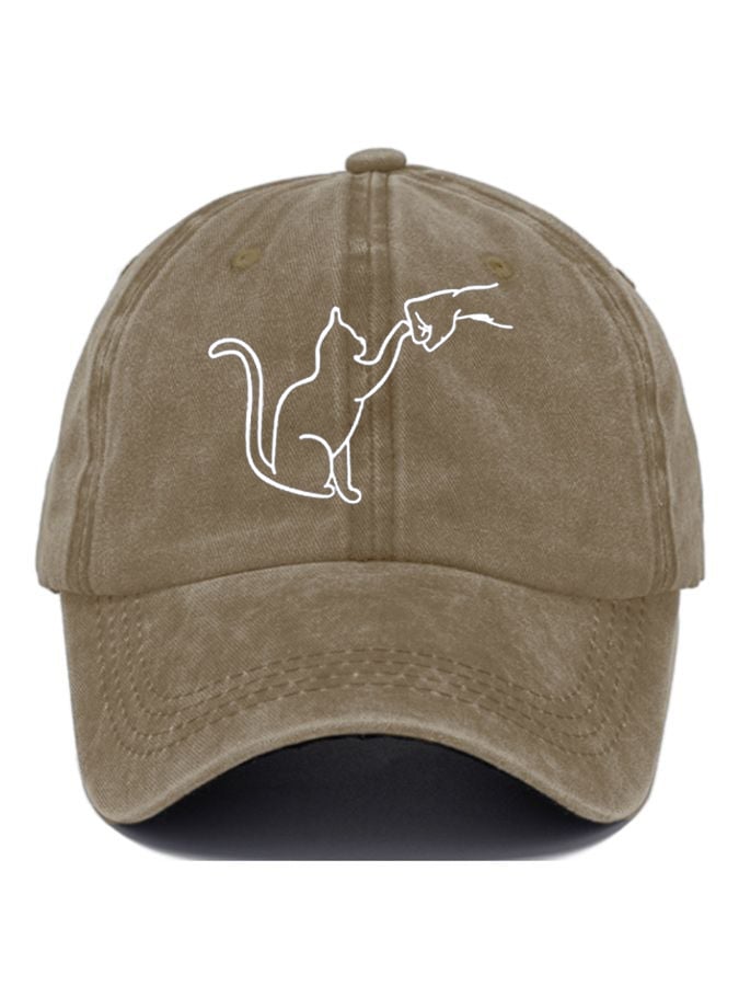 Cute Cat Printed Hat