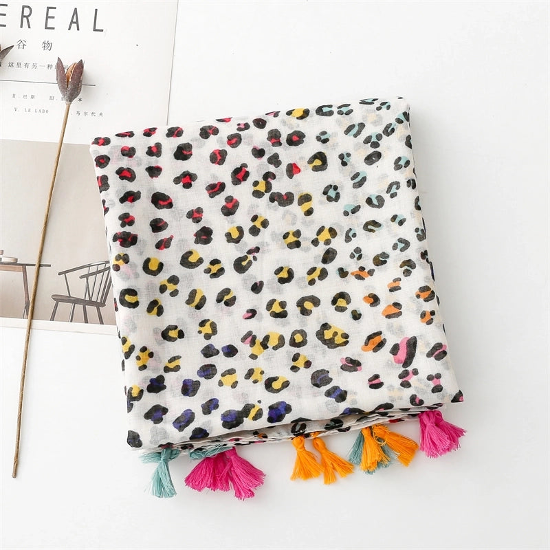 Women's Elegant Leopard Polyester Scarf