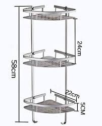 Aluminum 3-Layer Corner Shelf