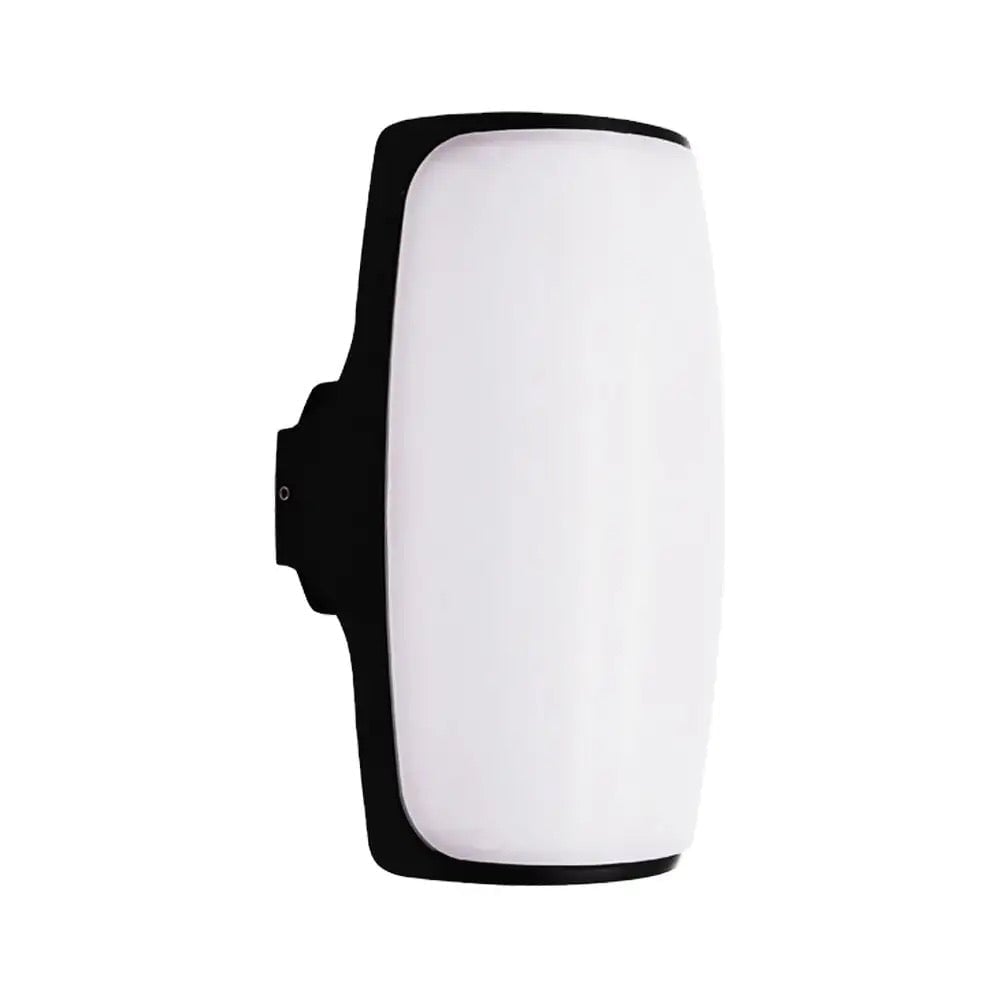 Modern Black and White LED Wall Light - Sleek Oval Design