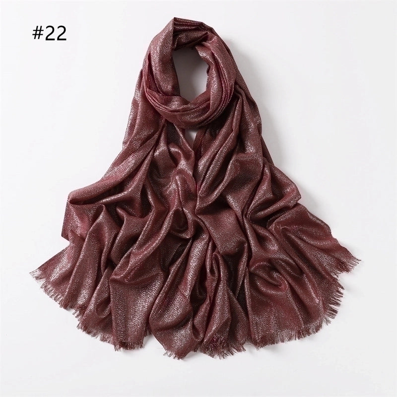 Women's Fashion Solid Color Rayon Cotton Linen Scarves