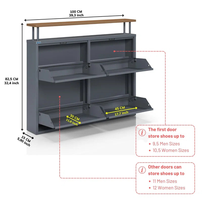 Shoe Rack with Tabletop