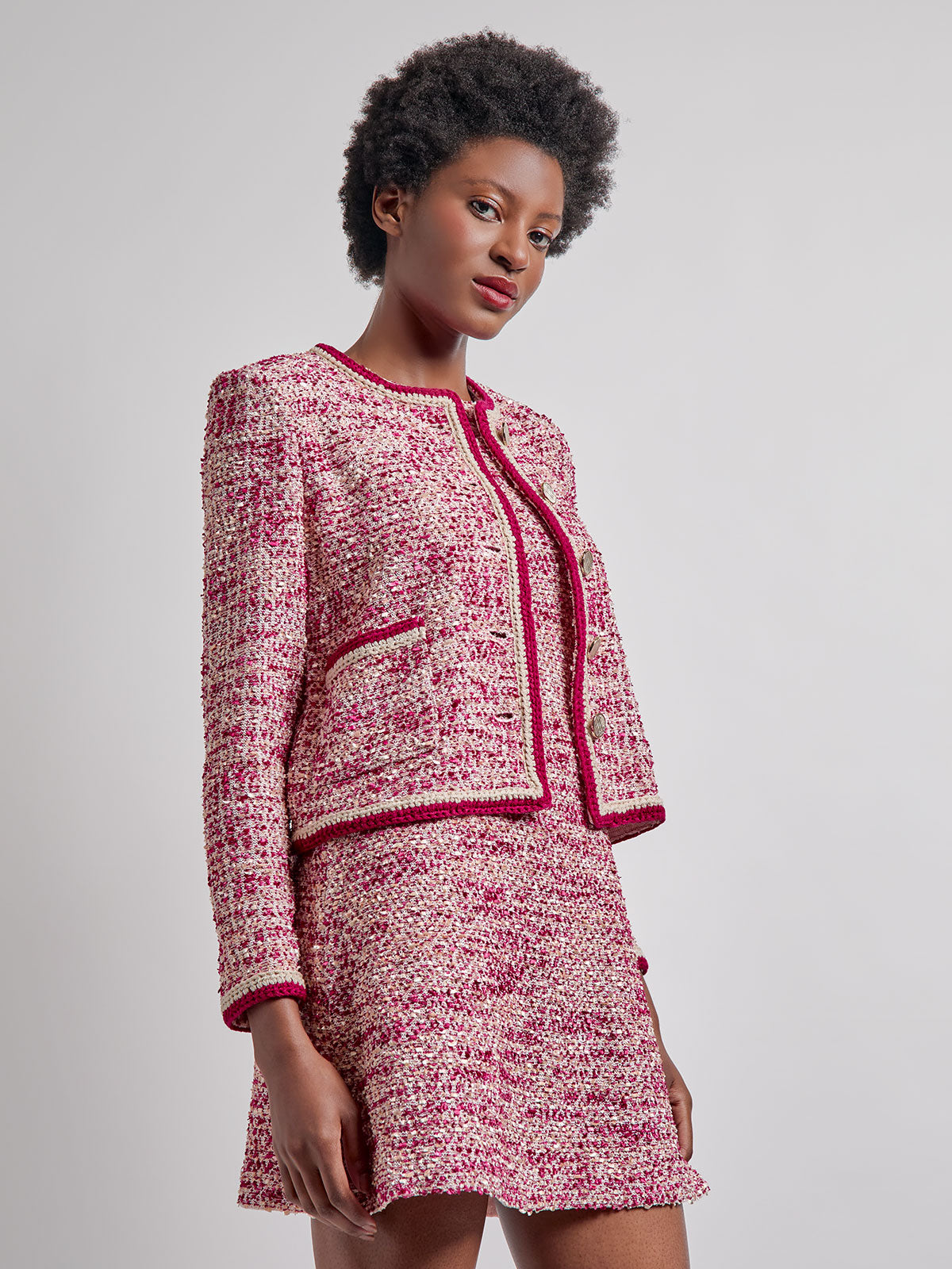 Heritage Boucle Crochet Trim Knit Jacket - Vanity Fit