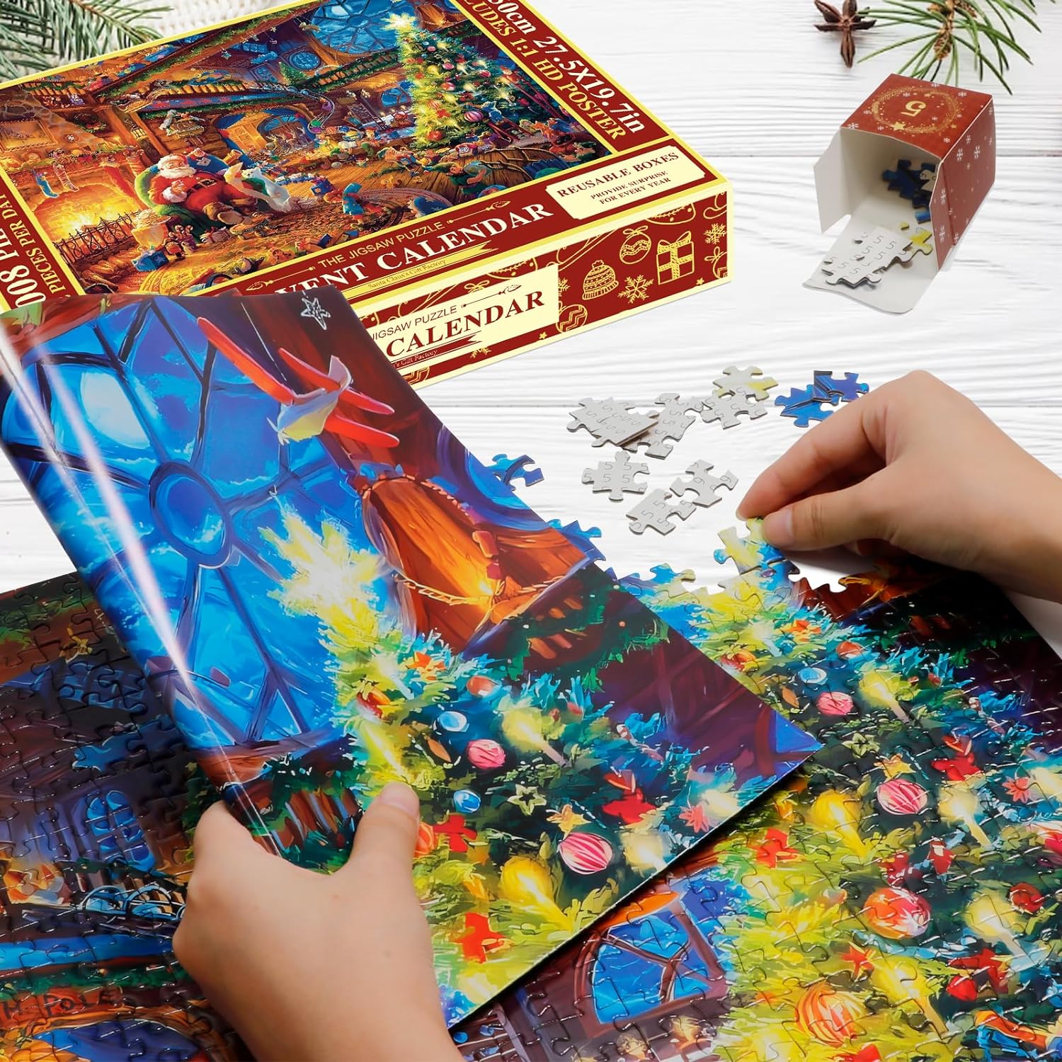 【UP TO 50% OFF】🎅🎄Advent Calendar Christmas Jigsaw Puzzles