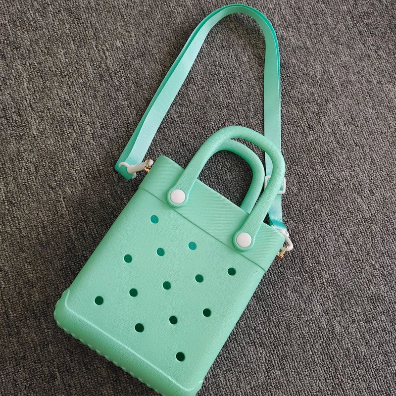 Women's Small EVA Solid Color Streetwear Hollow Square Open Handbag Crossbody Bag