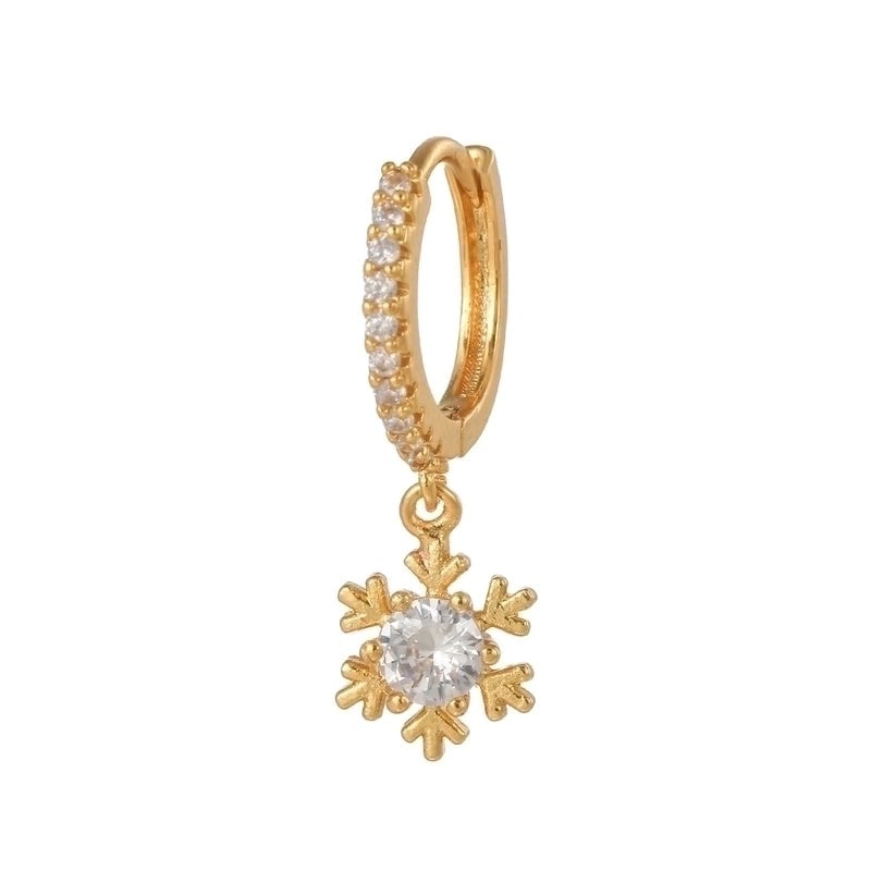 1 Piece Fashion Snake Butterfly Inlaid Zircon Brass Zircon 18K Gold Plated Drop Earrings