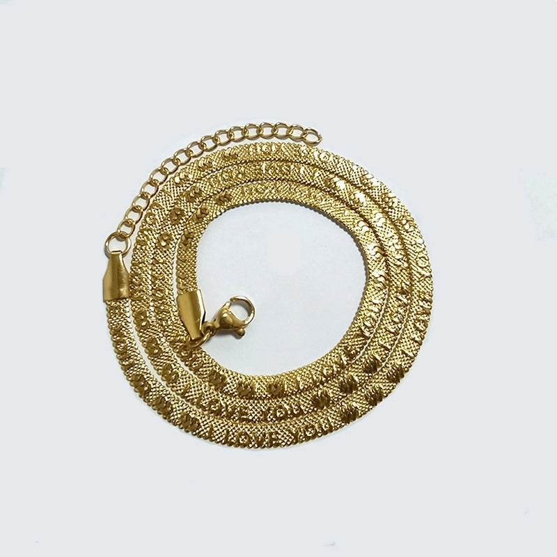 Minimalist Solid Color Titanium Steel Plating Necklace