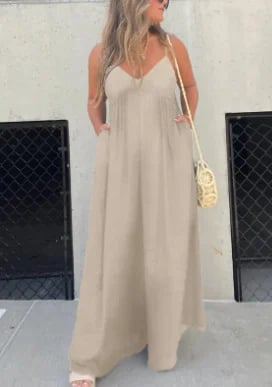 🔥 July Big Sales Save 49% OFF🔥V-Neck Effortless Wide Leg Jumpsuit