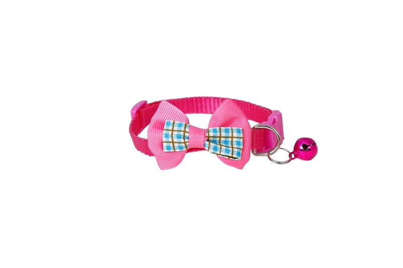 Cute PP PVC Plaid Bow Knot Pet Collar