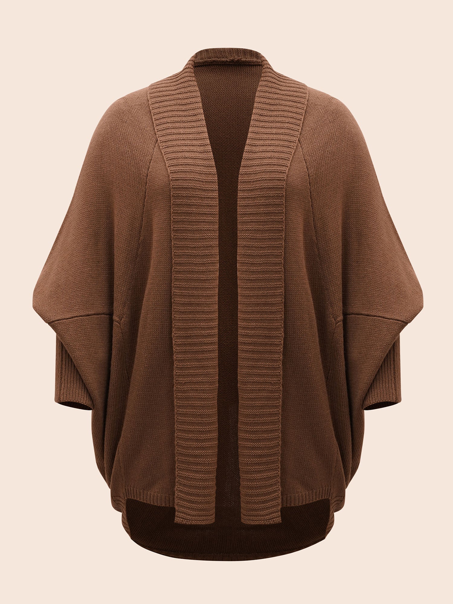 Texture Kimono Collar Dolman Sleeve Cardigan