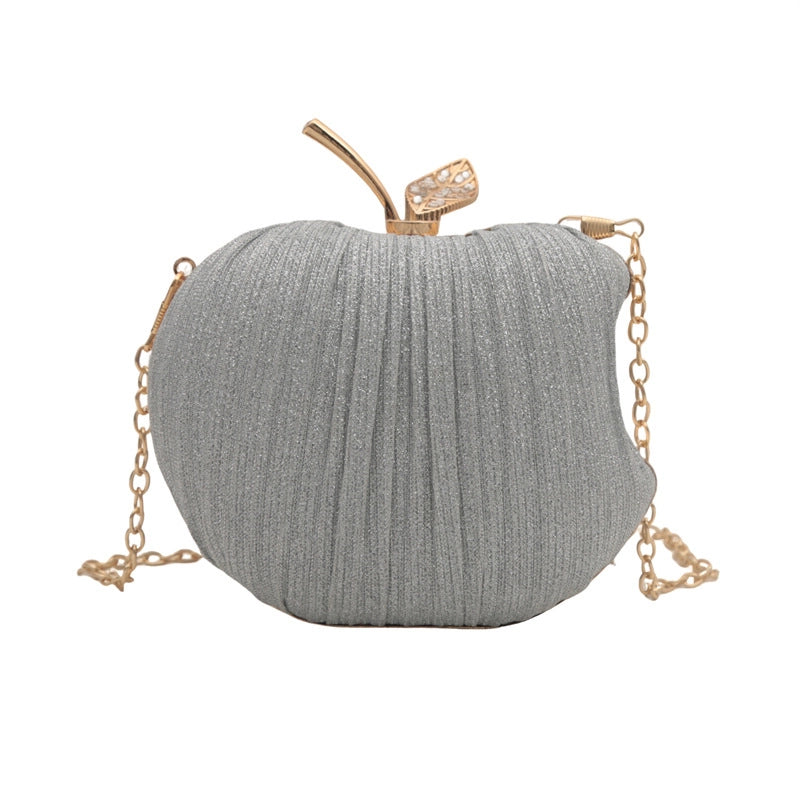 Black Gold Silver Special Solid Color Round Evening Bags