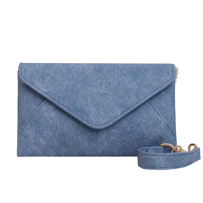 Women's Medium Pu Leather Solid Color Elegant Classic Style Square Flip Cover Envelope Bag Shoulder Bag Chain Bag