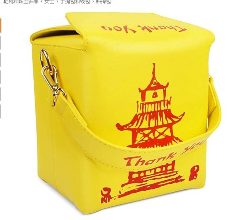 Fashion Simple Pu Chain Messenger Bag Personality Red Iron Tower Printing Shoulder Bag