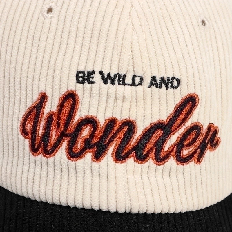 Women's Classic Style Letter Embroidery Flat Eaves Baseball Cap