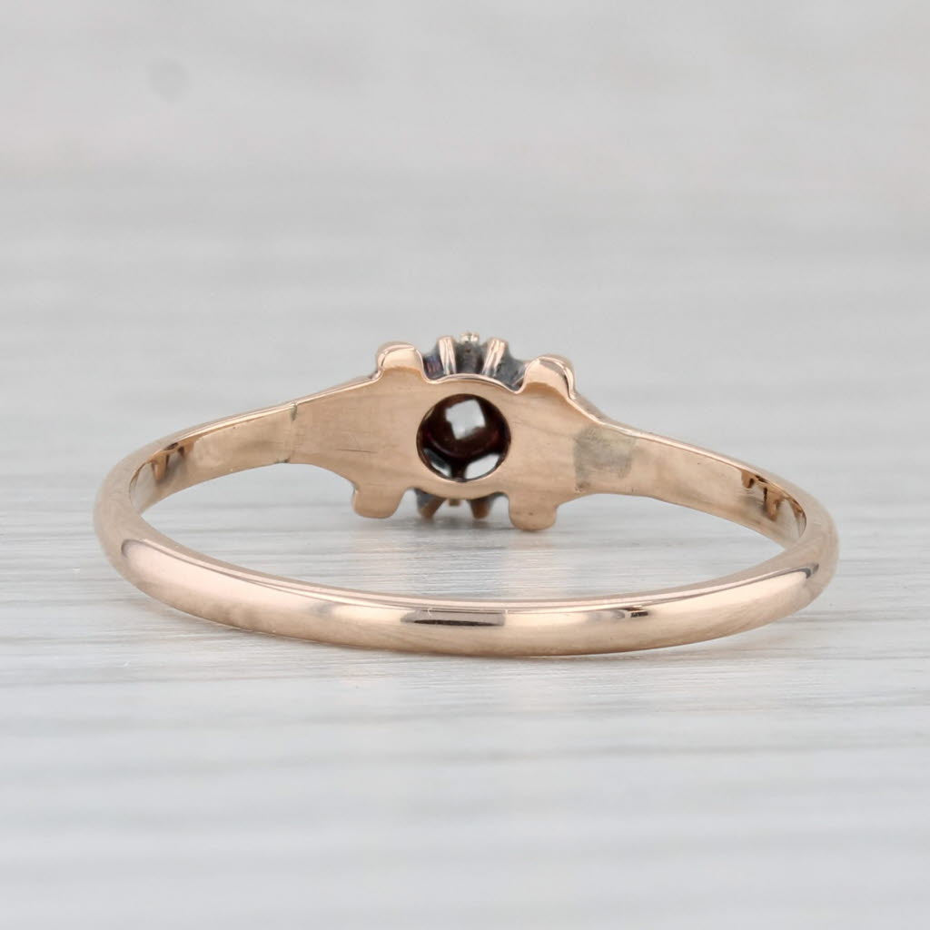 Antique Diamond Solitaire Ring 10k Yellow Gold Size 10 Engagement