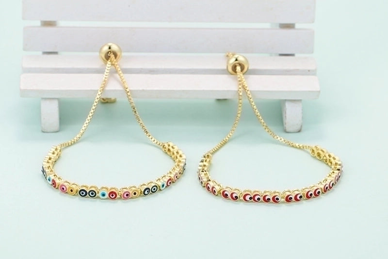 Copper Geometric Zircon Copper Bracelets