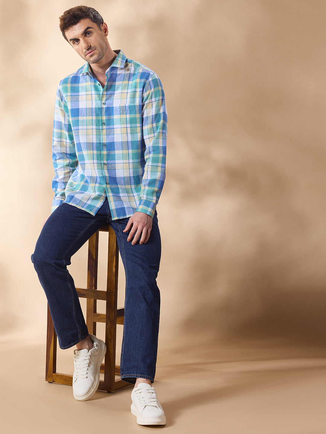 Men Blue Casual Shirt (RITE)