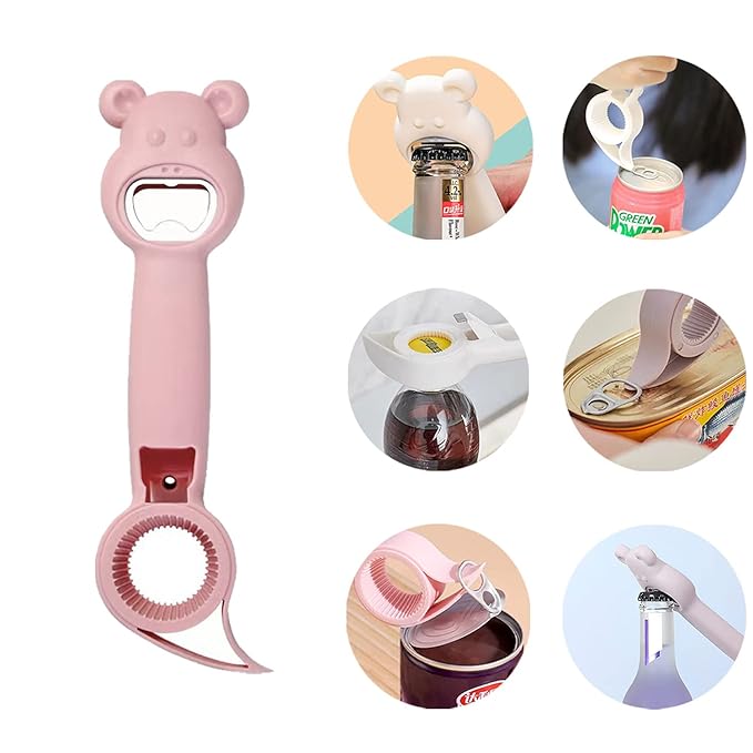 1 Pcs 4 in 1 Multi Function Can Opener Bottle