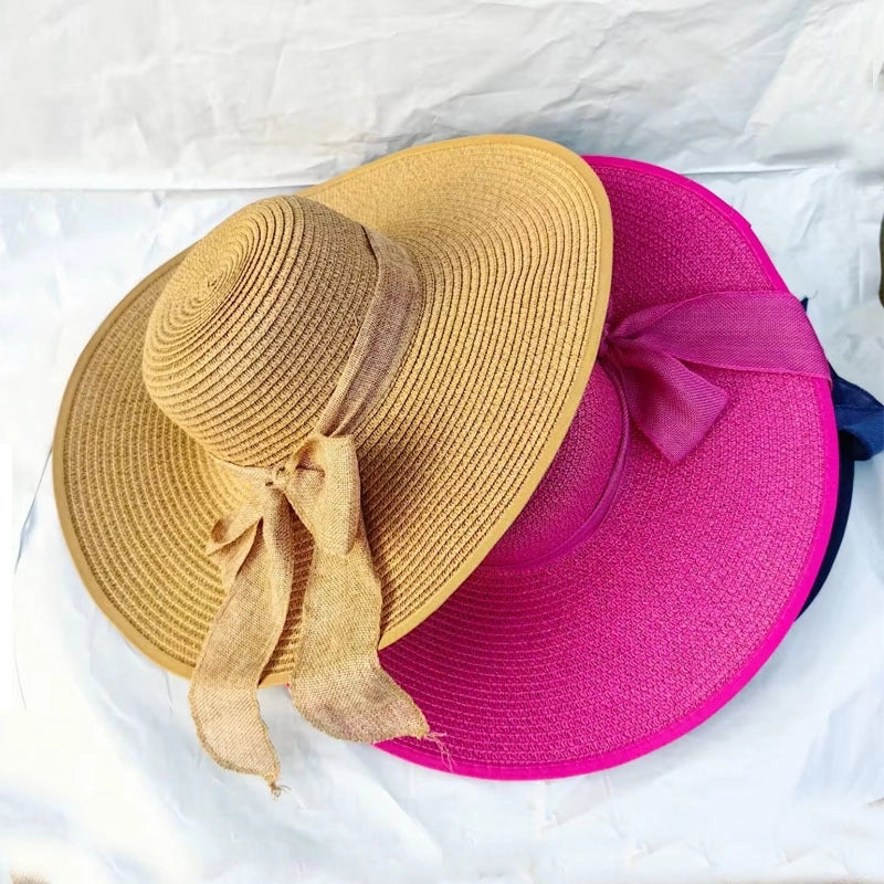 Women's Lady Vacation Bow Knot Big Eaves Sun Hat