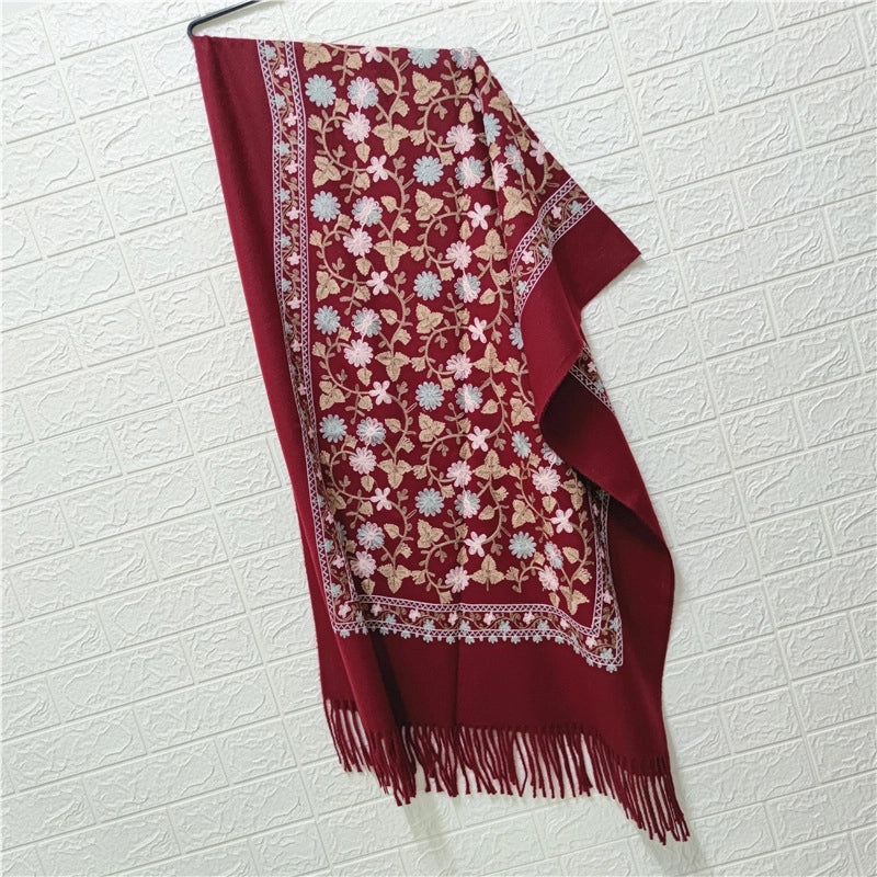 Women's Retro Ethnic Style Printing Imitation Cashmere Scarf