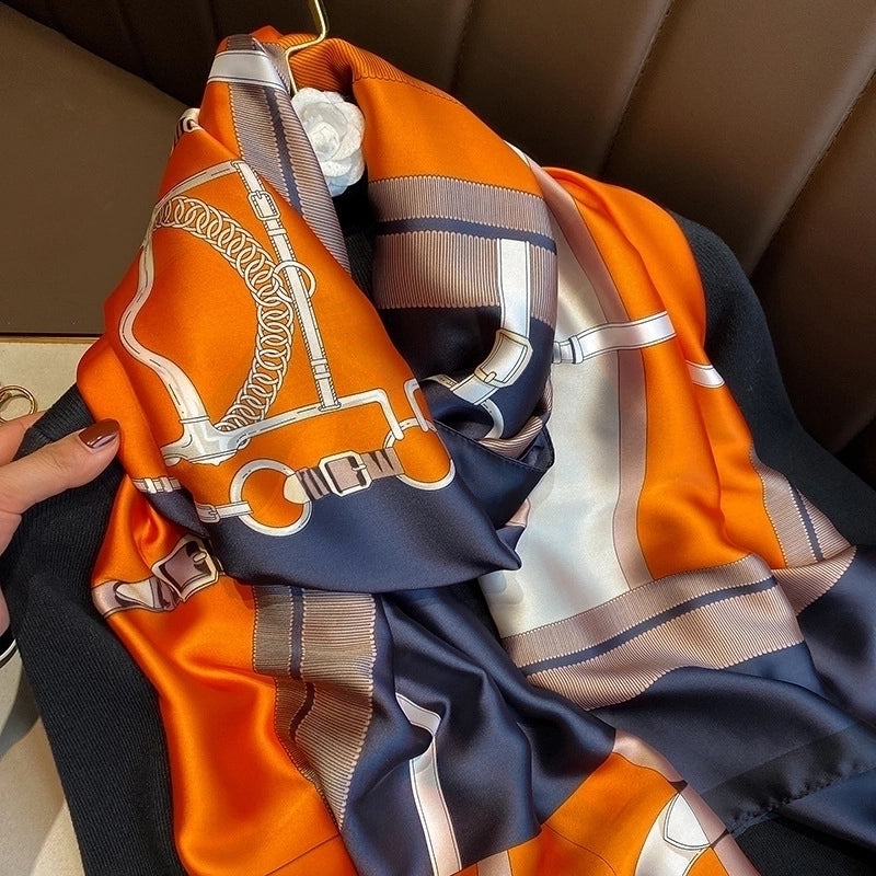 Fashion Silk Scarf Dual-use