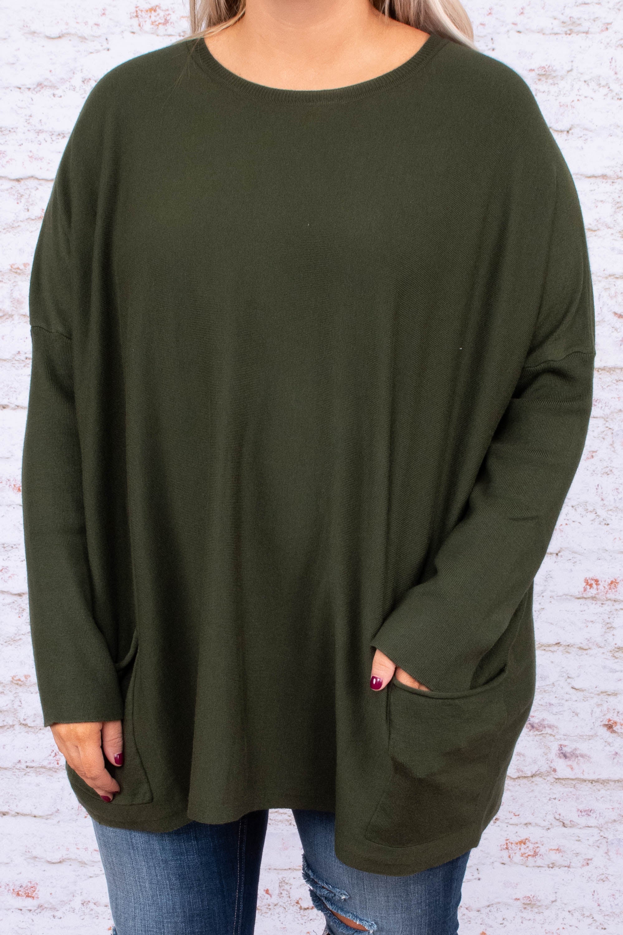 Snow Whispers Tunic. Olive