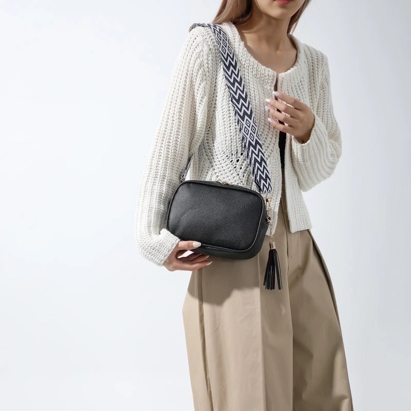 Women's Small Pu Leather Solid Color Basic Vintage Style Square Zipper Shoulder Bag Crossbody Bag Square Bag