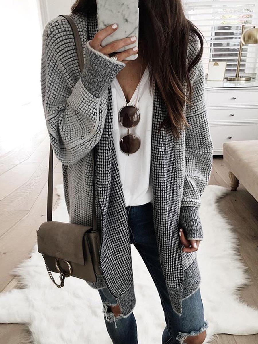 Knitted Sweater Cardigan 3 colors