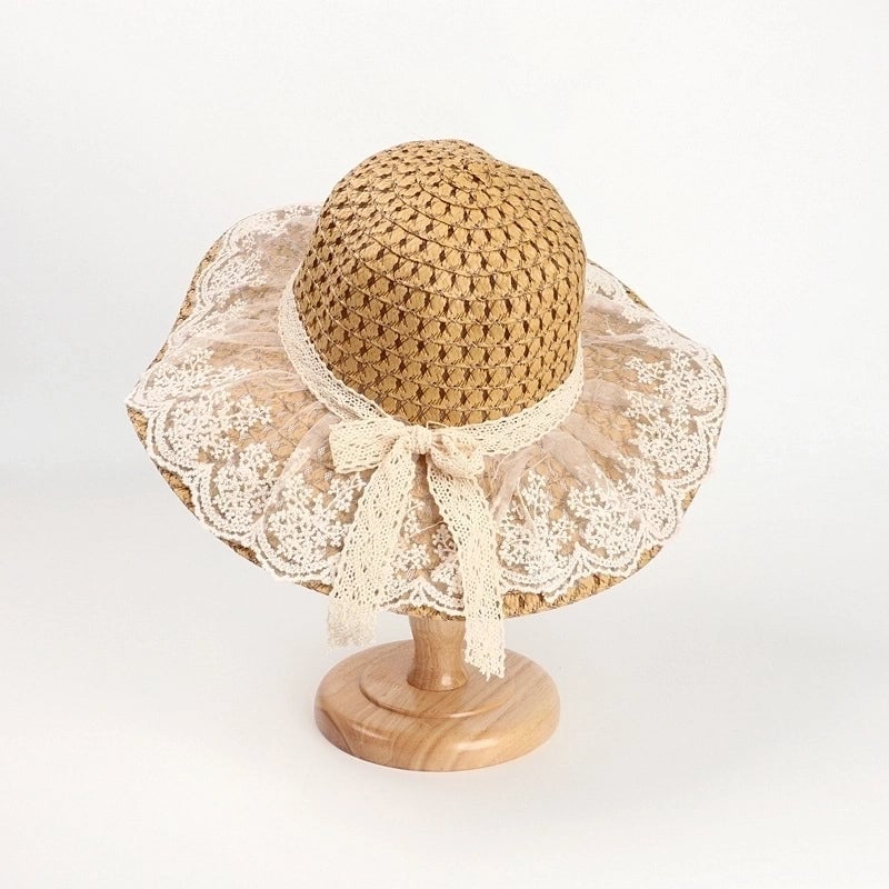 Women's Minimalist Solid Color Big Eaves Straw Hat