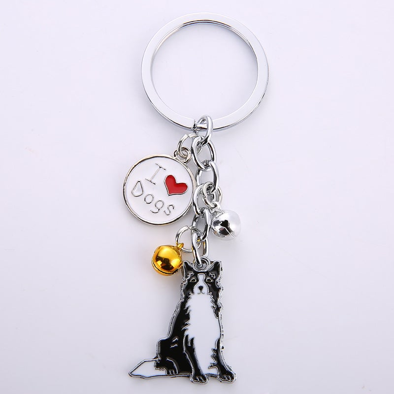 Personalized Dog Pattern Keychain